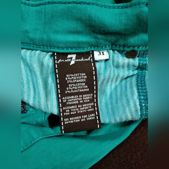 7 for all mankind the ankle skinny jeans size 31 - Picture 6 of 7